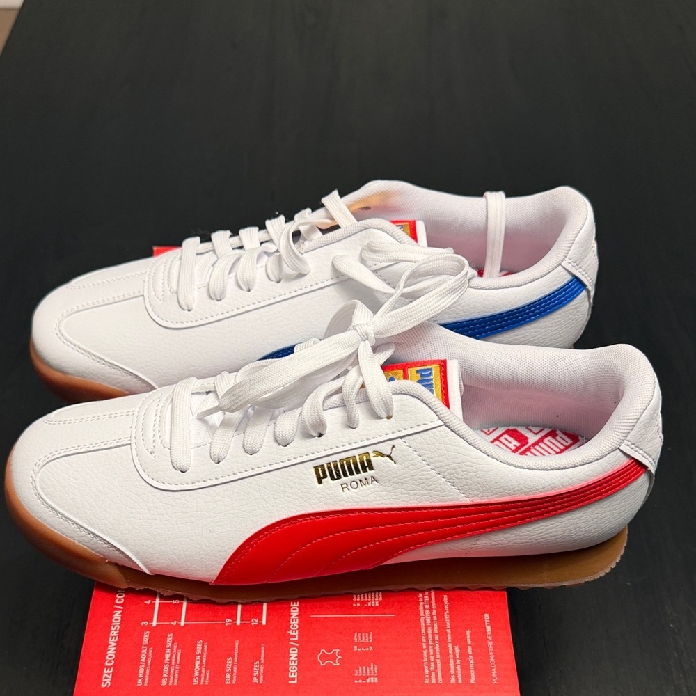 Puma White Sneakers - Red- White and Blue - Brand new - Picture 3 of 5